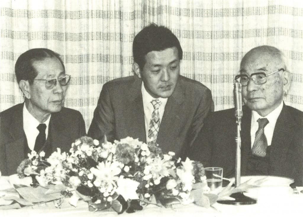 1980年 カンボジア民主連合政府ソン・サン首相と土光敏夫国際MRA日本協会会長(経団連会長)との通訳を務める