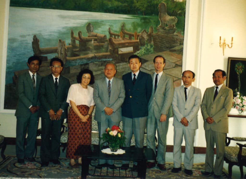 1992年 カンボジアのシアヌーク殿下に謁見