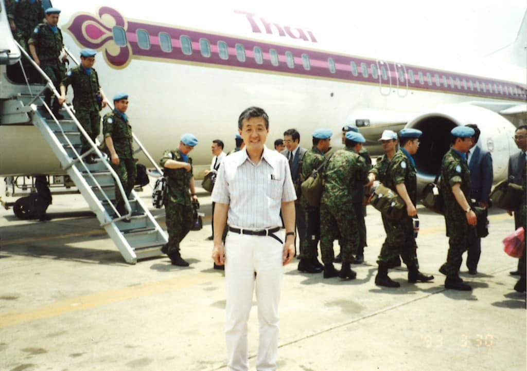 1993年 自衛隊初の海外派遣となるカンボジアPKO部隊の到着を迎える