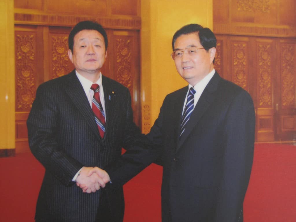 2009年 中国胡錦濤国家主席と（人民大会堂で）